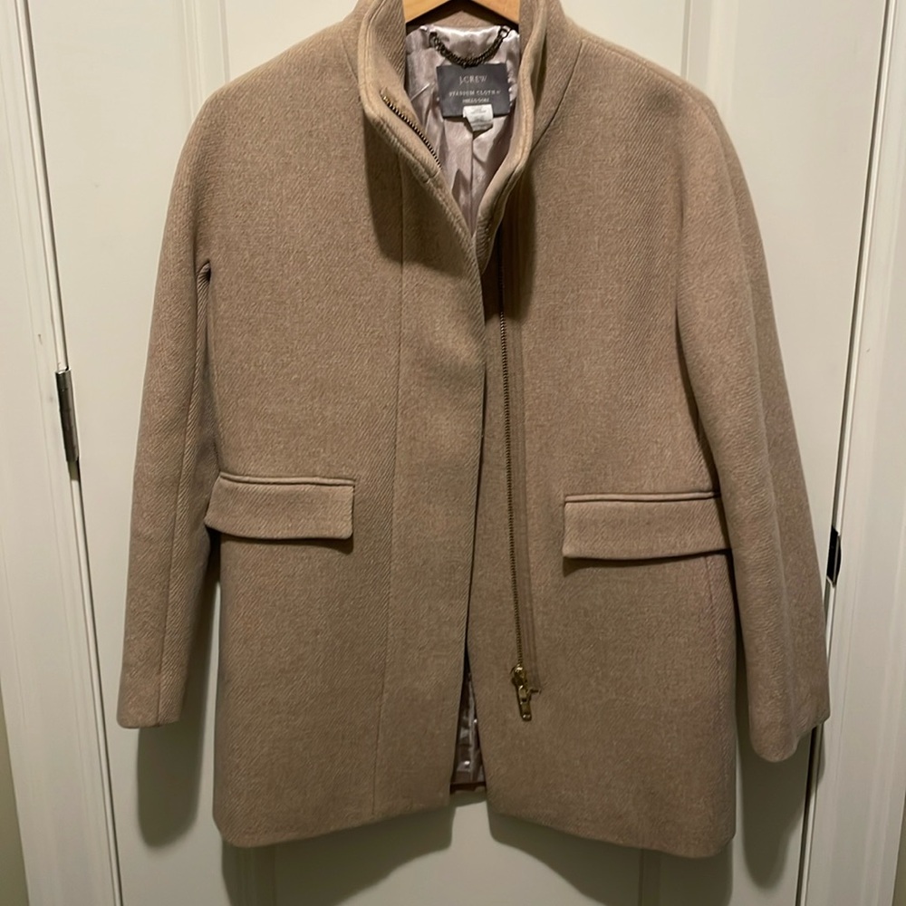 J. Crew wool blend stadium cloth cocoon coat